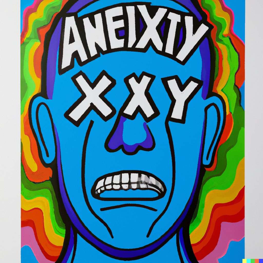 a representation of anxiety, airbrush painting by Howard Arkley